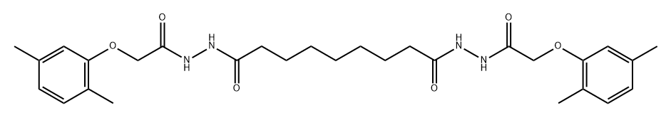 N'1,N'9-bis[(2,5-dimethylphenoxy)acetyl]nonanedihydrazide 结构式