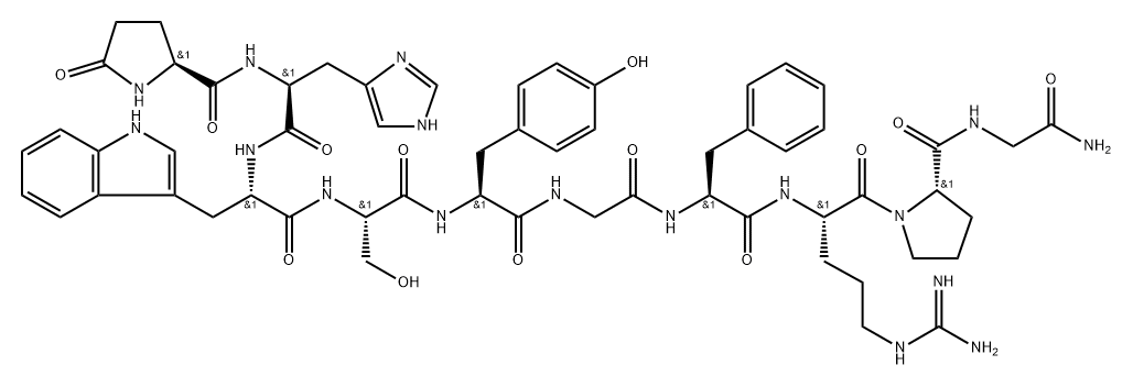 LHRH, Phe(7)- 结构式