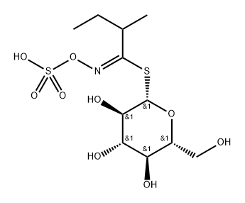 (2S,3R,4S,5R,6R)-2-[C-[(2S)-butan-2-yl]-N-sulfonatooxy-carbonimidoyl]s ulfanyl-3,4,5-trihydroxy-6-(hydroxymethyl)oxane 结构式