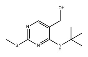 (4-(叔丁胺基)-2-(甲硫基)嘧啶-5-基)甲醇 结构式