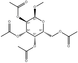 α-D-Galactopyranoside, methyl, 2,3,4,6-tetraacetate 结构式