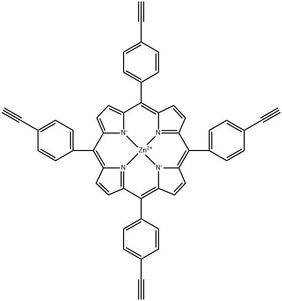 Zn (II) Meso-Tetra(4-ethynylphenyl)porphine 结构式