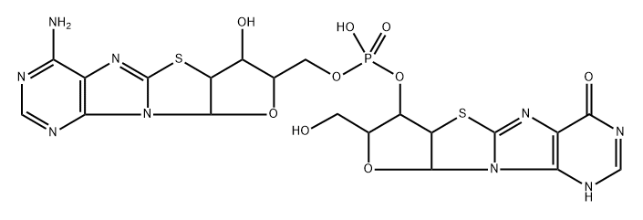 8,2'-S-cycloinosinyl-(3',5')-8,2'-S-cycloadenosine 结构式