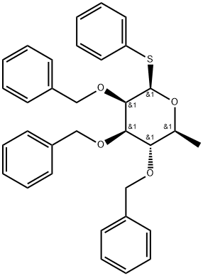 苯基 6-脱氧-2,3,4-三-O-(苯基甲基)-1-硫代-BETA-L-吡喃甘露糖苷 结构式