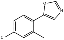5-(4-Chloro-2-methylphenyl)oxazole 结构式