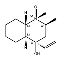 4(equatorial)-Ethenyl-1,2(axial)-dimethyl-trans-decahydroquinol-4-ol,N -oxide 结构式