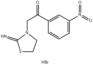 2-(2-IMINOTHIAZOLIDIN-3-YL)-1-(3-NITROPHENYL) MONOHYDROBROMIDE	 结构式