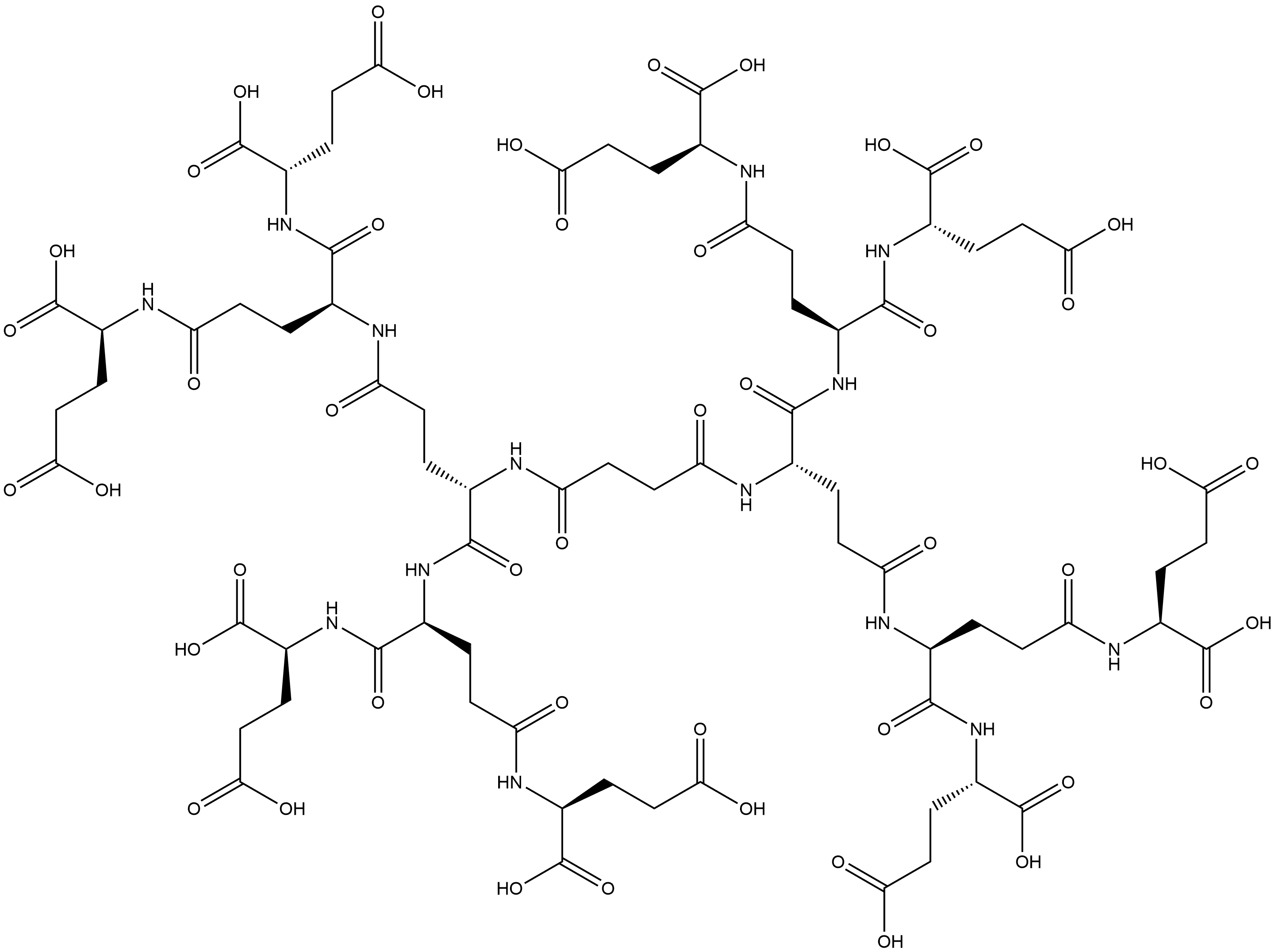 1,1''''-(1,4-dioxo-1,4-butanediyl)bis[L-glutamoylbis[L-glutamoylbis-L-Glutamic acid 结构式