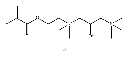 N'-[2-(methacryloyloxy)ethyl]-N,N,N,N',N'-pentamethyl-N,N'-(2-hydroxypropane-1,3-diyl)diammonium dichloride 结构式