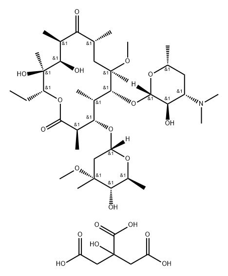 柠檬酸克拉霉素 结构式