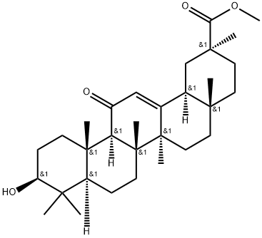 GLYCYRRHETINIC ACID METHYLESTER, 18-ALPHA-(SG) 结构式
