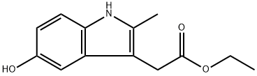 (5-hydroxy-2-methyl-indol-3-yl)-acetic acid ethyl ester 结构式