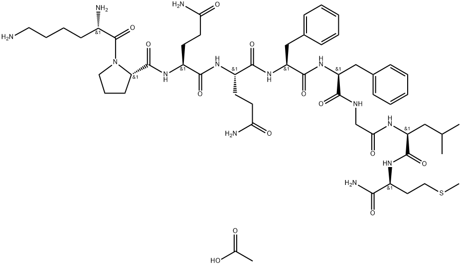 SUBSTANCE P FRAGMENT 3-11 ACETATE) 结构式