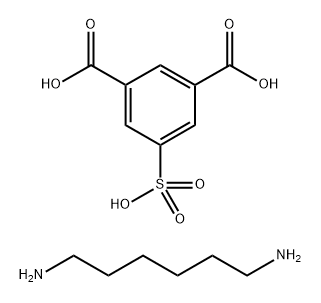 1,3-Benzenedicarboxylic acid, 5-sulfo-monosodium salt, compounded with 1,6-hexanediamine (1:1) 结构式