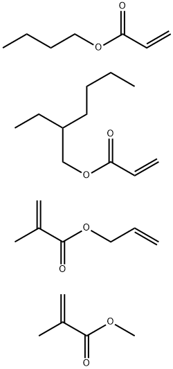 甲基丙烯酸甲酯与丙烯酸丁酯、丙烯酸-2-乙基己酯和烷甲基丙烯酸酯的共聚物 结构式