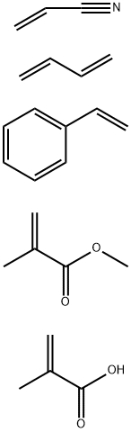 2-甲基-2-丙烯酸与1,3-丁二烯、乙烯基苯、2-甲基-2-丙烯酸甲酯和2-丙烯腈的聚合物 结构式