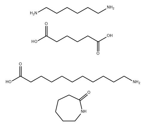 Hexanedioic acid, compd. with 1,6-hexanediamine (1:1), polymer with 11-aminoundecanoic acid and hexahydro-2H-azepin-2-one 结构式