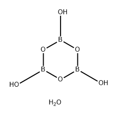 Boric  acid  (H3B3O6),  monohydrate  (9CI) 结构式