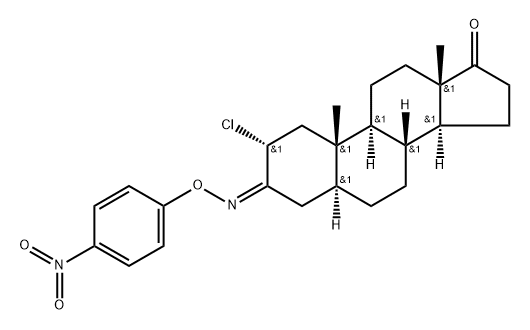 2α-Chloro-3-[(4-nitrophenoxy)imino]-5α-androstan-17-one 结构式