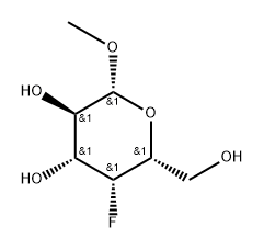 methyl 4-deoxy-4-fluoro-D-galactopyranoside 结构式