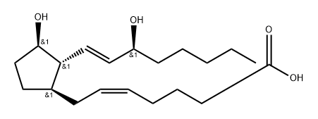 (5Z,13E,15S)-11α,15-Dihydroxyprosta-5,13-diene-1-oic acid 结构式