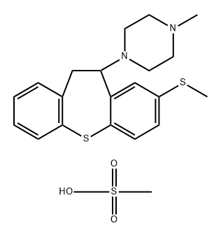 Piperazine, 1-[10,11-dihydro-8-(methylthio)dibenzo[b,f]thiepin-10-yl]-4-methyl-, methanesulfonate (9CI) 结构式