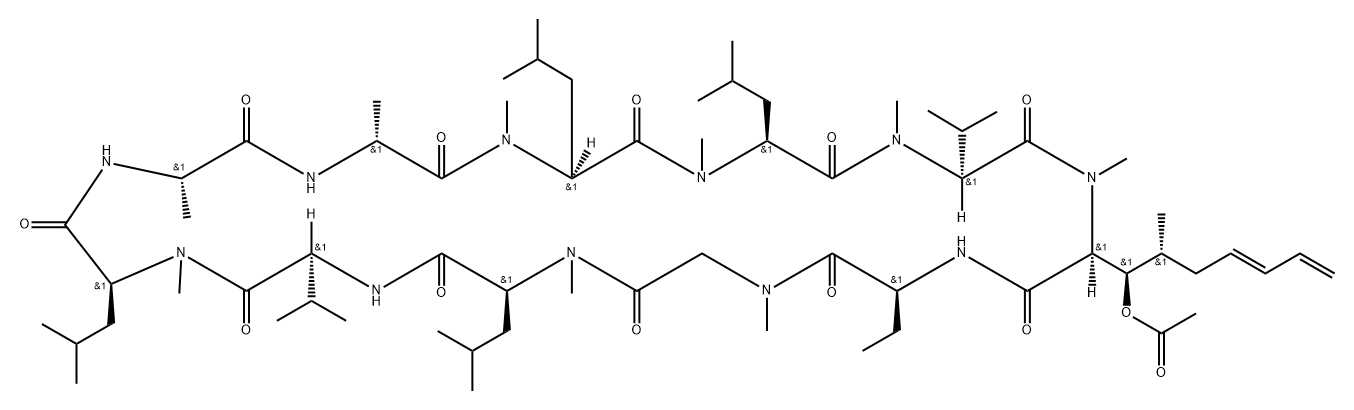 单孢菌素杂质1(乙酰单孢菌素) 结构式