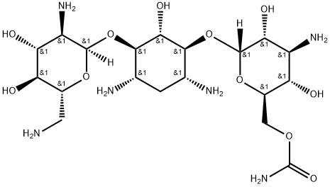 6"-0- 氨基甲酸卡那霉素 B 结构式