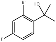 2-(2-溴-4-氟苯基)丙醇 结构式