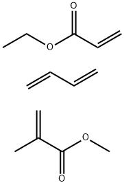 2-甲基-2-丙烯酸甲酯与1,3-丁二烯和2-丙烯酸乙酯的聚合物 结构式