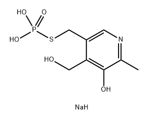 Thiophosphoric acid S-[5-hydroxy-4-(hydroxymethyl)-6-methyl-3-pyridinylmethyl]O-sodium salt 结构式