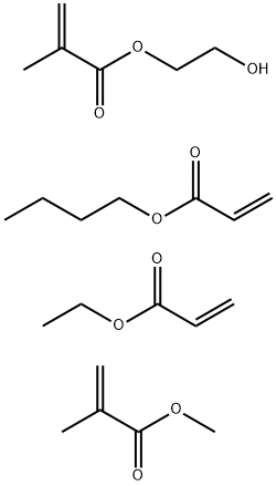 2-甲基-2-丙烯酸甲酯与2-丙烯酸丁酯、2-丙烯酸乙酯和2-甲基-2-丙烯酸酯-2-羟乙酯的聚合物 结构式