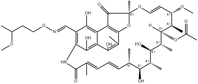 3-(3-Methoxybutoxyiminomethyl)rifamycin SV 结构式