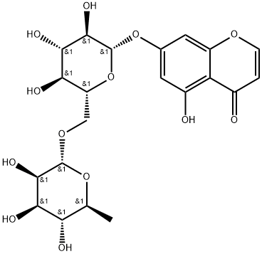 5,7-二羟基色原酮 7-芸香糖苷 结构式