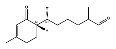 α,ε,4-Trimethyl-2-oxo-3-cyclohexene-1-hexanal 结构式