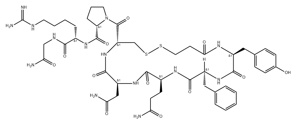 vasopressin, deamino-homo-Arg- 结构式