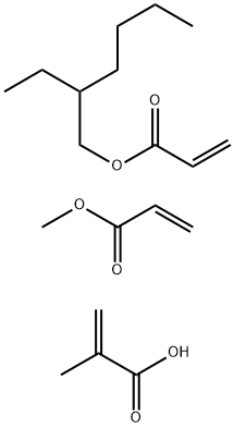 2-甲基-2-丙烯酸与2-丙烯酸-2-乙基己酯和2-丙烯酸甲酯的聚合物 结构式