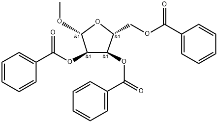 methyl 3,5-O-di-t-butylsilylene-α-D-arabinofuranoside 结构式