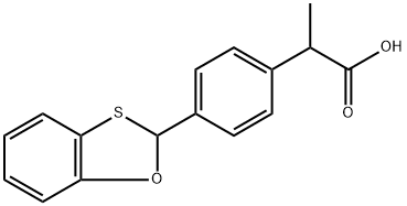 4-(1,3-Benzoxathiol-2-yl)-α-methylbenzeneacetic acid 结构式