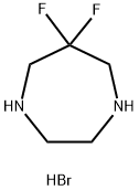 6,6-Difluoro-1,4-diazepane dihydrobromide 结构式