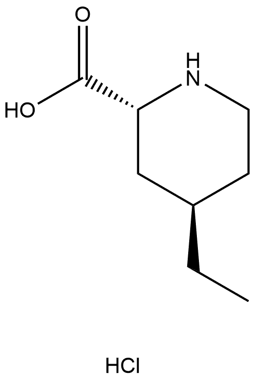 2-Piperidinecarboxylic acid, 4-ethyl-, hydrochloride (1:1), (2R,4R)-rel- 结构式