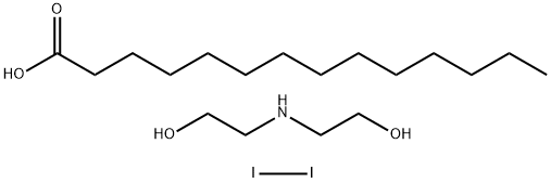 Diethanolamine myristate - iodine complex 结构式