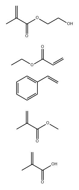 2-甲基-2-丙烯酸与乙烯基苯、2-丙烯酸乙酯、2-甲基-2-丙烯酸-2-羟乙酯和2-甲基-2-丙烯酸甲酯的聚合物 结构式