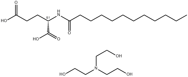 月桂酰谷氨酸TEA盐 结构式