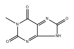 1H-Purine-2,6,8(3H)-trione,  1-methyl-,  radical  ion(1-)  (9CI) 结构式