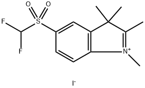 5-二氟甲基磺酰基-1,2,3,3-四甲基吲哚-1-碘化物 结构式