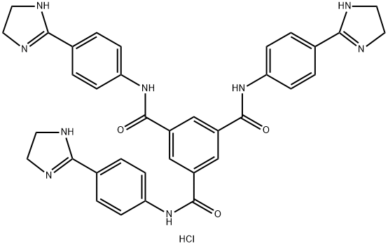 1-N,3-N,5-N-tris[4-(4,5-dihydro-1H-imidazol-2-yl)phenyl]benzene-1,3,5-tricarboxamide,hydrochloride 结构式