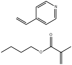 聚(4-乙烯基吡啶-CO-甲基丙烯酸丁酯) 结构式