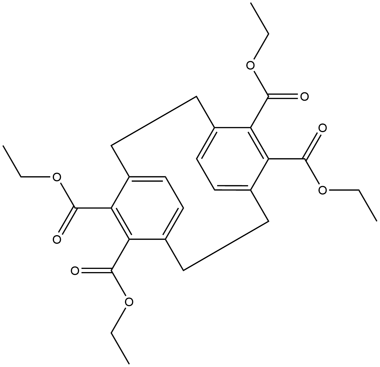 Tricyclo[8.2.2.24,7]hexadeca-4,6,10,12,13,15-hexaene-5,6,11,12-t 结构式