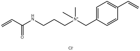 4-乙烯基-N,N-二甲基-N-[3-[(1-氧代-2-丙烯-1-基)氨基]丙基]苯甲胺氯化物 (1:1) 结构式
